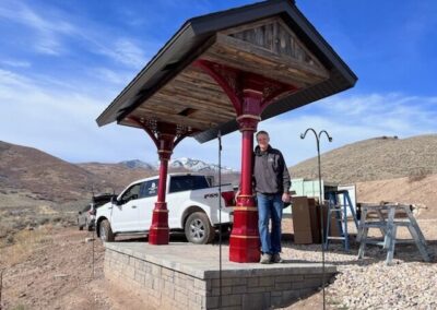 Heber Valley Village Site Installation train platform