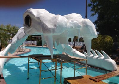 crazy cactus set rattler skull water feature