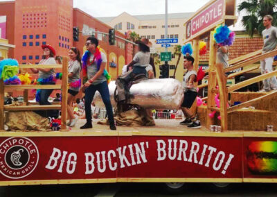 PARADE  FLOAT – CHIPOTLE BUCKIN’ BURRITO
